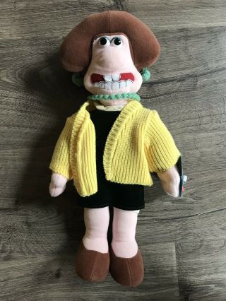 Vintage 1989 Wallace & Gromit Wendolene Plush With Tag