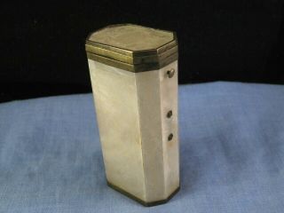 Antique Chinese Pearl Brass Gaming Counter Casino Chip Storage Box C1750