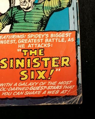 SPIDER - MAN ANNUAL 1 1964 1st Sinister Six CLASSIC LEE/DITKO 11