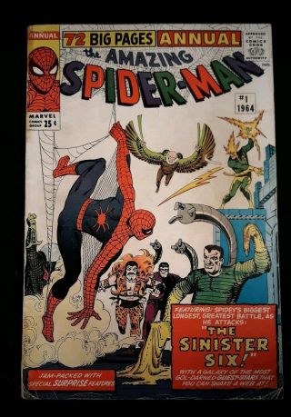 SPIDER - MAN ANNUAL 1 1964 1st Sinister Six CLASSIC LEE/DITKO 12