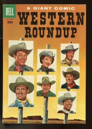 Dell Giant Western Roundup 12 Very Good / Fine 5.  0 1955 Dell Comics