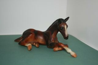 Breyer Reeves Brown Horse Pony Colt Laying Down Figure Toy