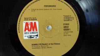 HUMBLE PIE PERFORMANCE - ROCKIN ' THE FILLMORE VINYL DOUBLE ALBUM 8