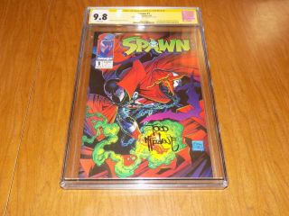 Spawn 1 Cgc 9.  8 Signed By Todd Mcfarlane - First App.  Spawn Movie Coming