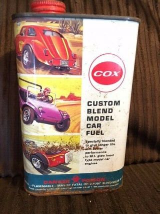 Vintage 1960s - 70s Can Cox Custom Blend Model Car Fuel Pint Dune Buggy Vw Bug