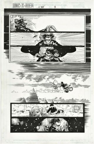 Uncanny X - Men 355 Page 3 Art Wolverine & Sauron By Chris Bachalo Rare