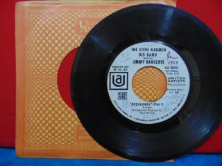 Steve Karmen Big Band Jimmy Radcliffe Breakaway Northern Soul Ua Promo 45 Hear