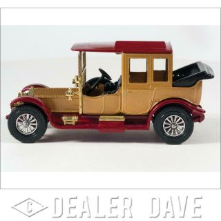 Dealer Dave 1912 Rolls Royce Y - 7 Gold Matchbox Models Of Yesteryear