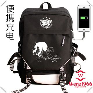 Otaku Shoulders Bag Casual Anime Violet Evergarden Black Backpack Schoolbag V18