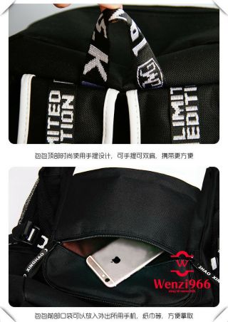 Otaku Shoulders Bag Casual Anime Violet Evergarden Black Backpack Schoolbag V18 3