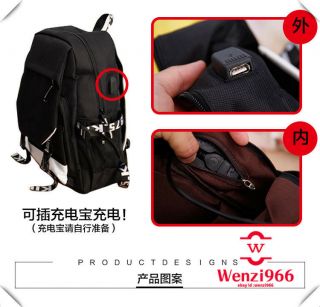 Otaku Shoulders Bag Casual Anime Violet Evergarden Black Backpack Schoolbag V18 4