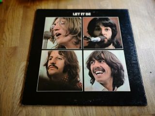 The Beatles Lp Let It Be Usa Apple 1st Press Red Apple & Gatefold Cover,