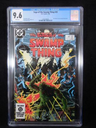 Saga Of The Swamp Thing 20 Cgc 9.  6 White Pages Alan Moore Story