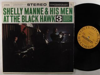 Shelly Mann & His Men At The Black Hawk Vol.  3 Contemporary Lp Vg,  /nm