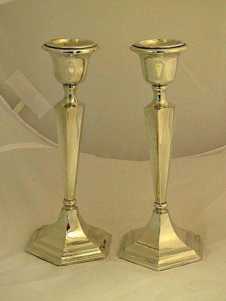 Antique Solid Silver Candlesticks,  Chester,  Clarke & Sewell,  1819.