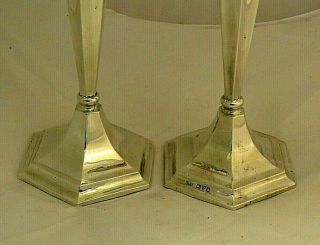 Antique solid silver candlesticks,  Chester,  Clarke & Sewell,  1819. 5