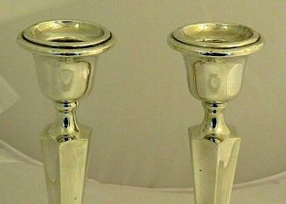 Antique solid silver candlesticks,  Chester,  Clarke & Sewell,  1819. 6