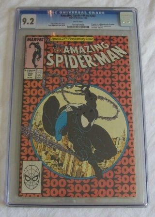 The Spider - Man 300 (may 1988,  Marvel) 1st Venom Cgc 9.  2 White Pages