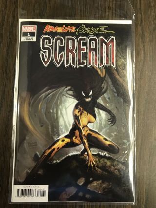 Absolute Carnage: Scream 1 (2019) Ryan Brown 1:50 Variant Cover Marvel Comics