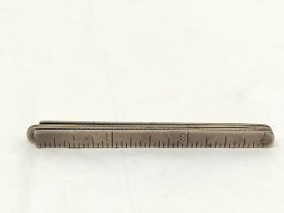 Scarce Antique GORHAM Sterling Silver Folding Ruler; Workbox,  Office,  Sewing 3