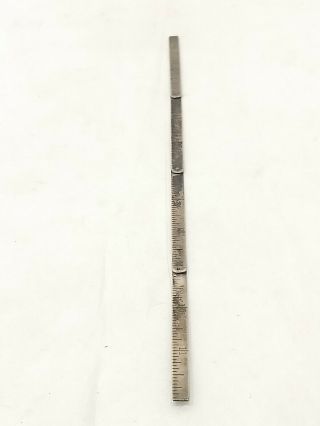 Scarce Antique GORHAM Sterling Silver Folding Ruler; Workbox,  Office,  Sewing 6