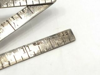 Scarce Antique GORHAM Sterling Silver Folding Ruler; Workbox,  Office,  Sewing 7