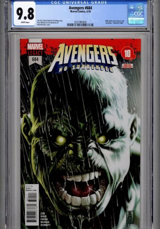 Avengers 684 Cgc 9.  8 Nm/mt (marvel,  5/18) 1st Appearance Of Immortal Hulk