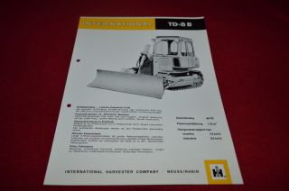International Harvester Td - 8b Crawler Dozer Dealers Brochure Amil11 In German