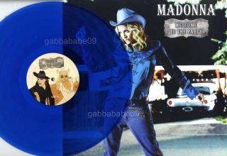 Madonna - Music Brixton Academy Promo Event Blue Vinyl Lp,  Sticker Set Ltd Edtn