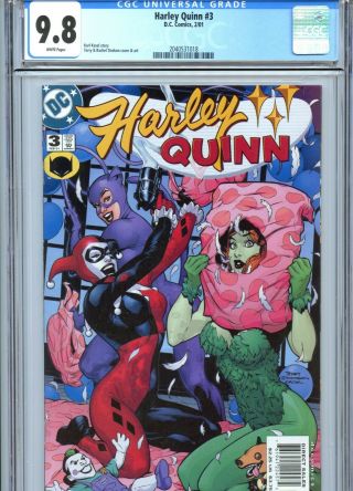 Harley Quinn 3 Cgc 9.  8 White Pages Dc Comics 2001