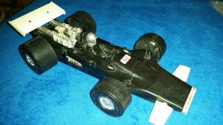Vintage Tim - Mee Toys Indy Race Car Flying Wedge Black Processed Plastics 70s