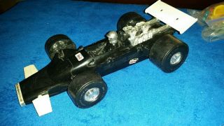 Vintage Tim - Mee Toys Indy Race Car Flying Wedge Black Processed Plastics 70s 2