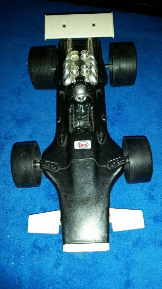 Vintage Tim - Mee Toys Indy Race Car Flying Wedge Black Processed Plastics 70s 3