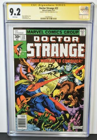 Doctor Strange 22 1977 Cgc Grade 9.  2 Signature Series Signed By Marv Wolfman