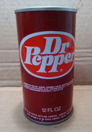 Rare Vtg Empty/sealed Dr.  Pepper Pull Tab Soda Can 12oz.  Gardena,  Cali.