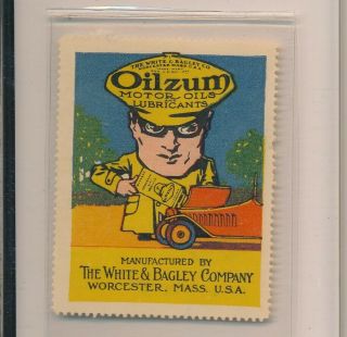 Vintage Oilzum Motor Oils Lubricants Stamp Estate Find Approx 2.  5 Inch By 2