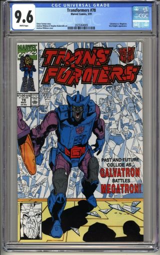 Transformers 78 Cgc 9.  6 Wp Marvel Comics 5/91 Galvatron Vs Megatron Autobots
