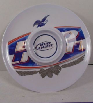 Vintage Bud Light Beer Chip And Dip Plate Veggie Party Tray