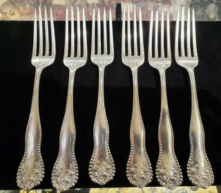 6 Gorham Lancaster Pattern Sterling Silver Forks