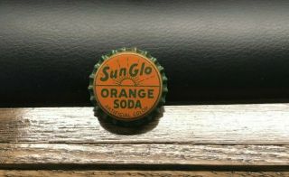 Vintage Sun Glo Orange Soda Pop Beverage Cork Bottle Cap / Crown