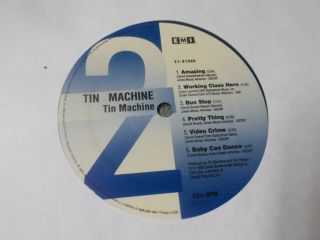 Tin Machine Self titled LP in shrink with hype sticker and promo picture EMI 2