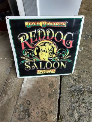 Jack Daniels Red Dog Saloon Metal Sign Lynchburg Tennessee Beer Man Cave Bar