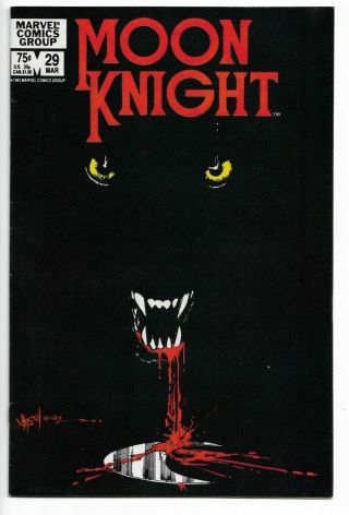 Moon Knight 29 Werewolf By Night Bill Sienkiewicz Art Vf,  Volume 1 Marvel 1983