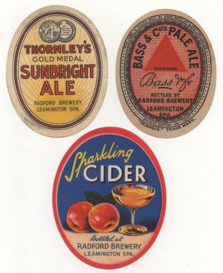 Old Beer Label/s - Uk - Thornley - Radford Brewery - Group (a)
