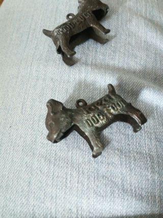 2 Adorable Vintage Metal Ideal Dog Food Good Luck Charm Premium Bulldog Pit Bull 4