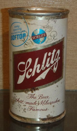 Old School1962 Schlitz Soft Top Flat Top Beer Kansas City Missouri Churchkey