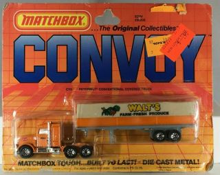 Matchbox Convoy Cy5 Peterbilt Conventional Covered Truck - Walt 