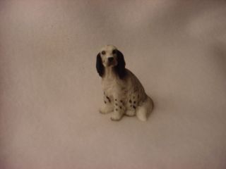 English Setter Blue Belton Puppy Tiny Figurine Dog Miniature Resin Small Mini