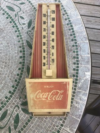 Vintage 1970s Coca - Cola Thermometer Sign 20 " - Rare Find