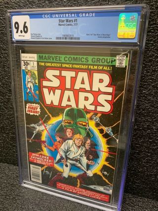 Marvel Comics Star Wars 1 1977 Cgc 9.  6 White Pages Movie Adaptation A Hope